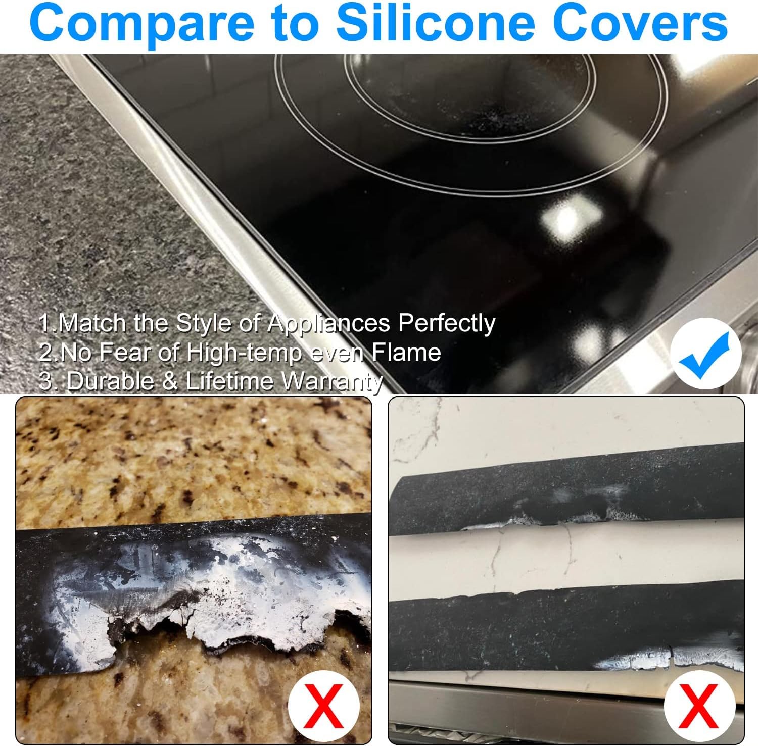 Stainless Steel Stove Gap Cover (2 pcs) I518000