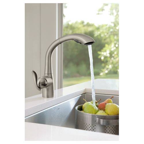 Matte Black Single Handle High Arc Pullout Kitchen Faucet K17809