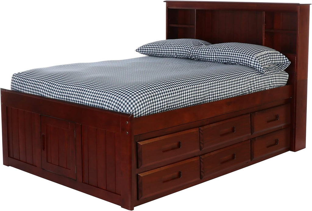 Full Bookcase Bed with 6 Drawers V922