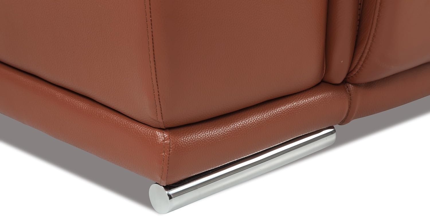 Genuine Italian Leather Power Reclining Loveseat L895