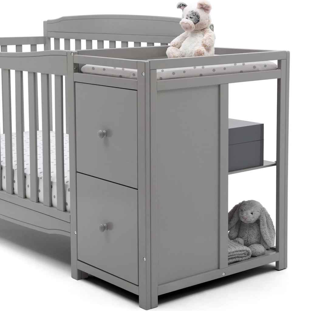 Gray Convertible Crib and Changer A3778