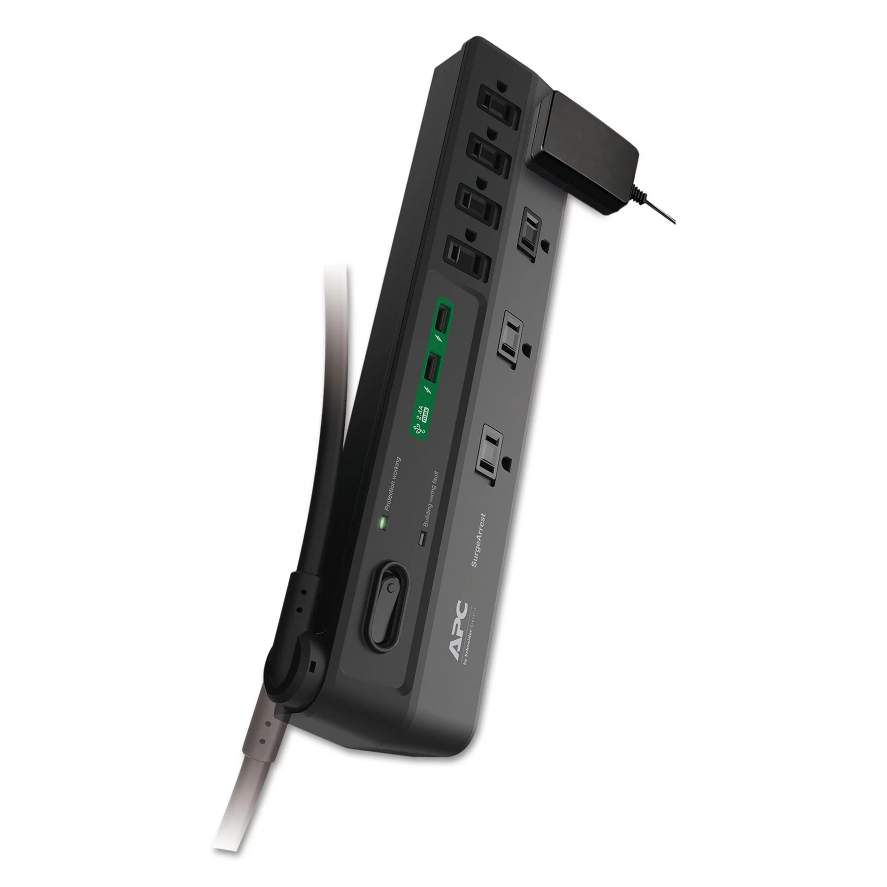 8-Outlet Surge Protector Power Strip with USB Charger Ports, 2880 Joules K3343