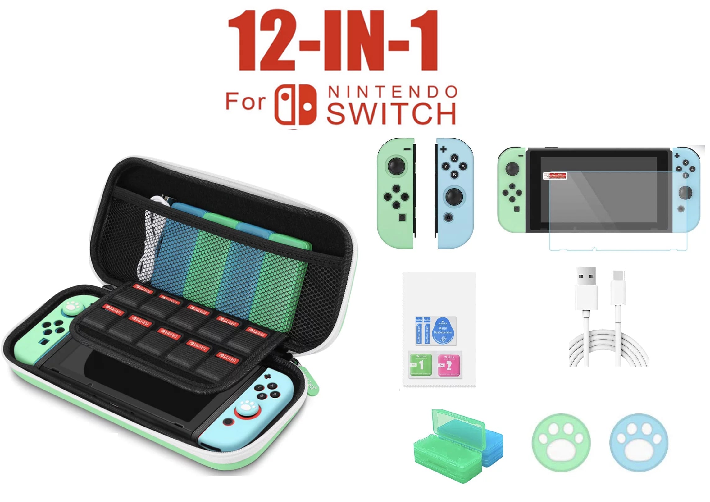 Neon Blue and Neon Red Joy-Con 32GB Console with 6.2" Touchscreen LCD Display Z589461