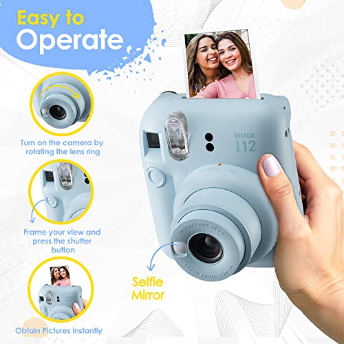 Lilac Purple Instant Camera with 60 Sheets Instant Film Bundle T340