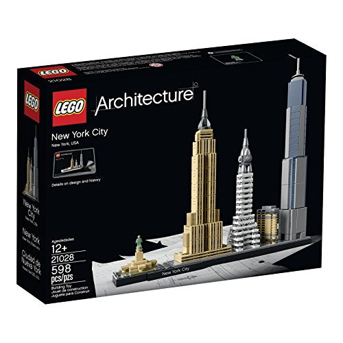 LEGO Architecture New York City 21028 Build It Yourself New York Skyline Model Kit 598 Pieces Multicolor C41518
