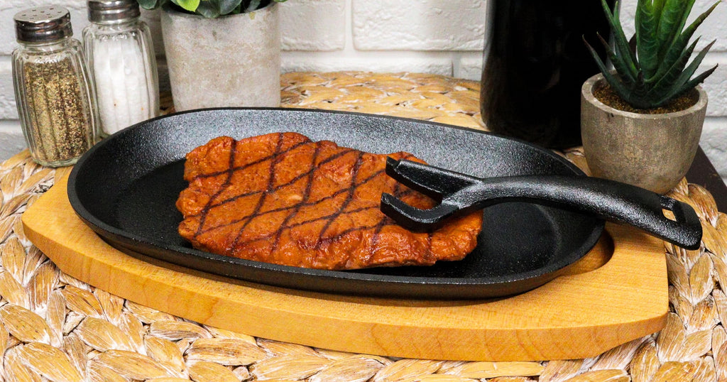 Cast Iron Sizzling Fajita Skillet Set with Base P3867