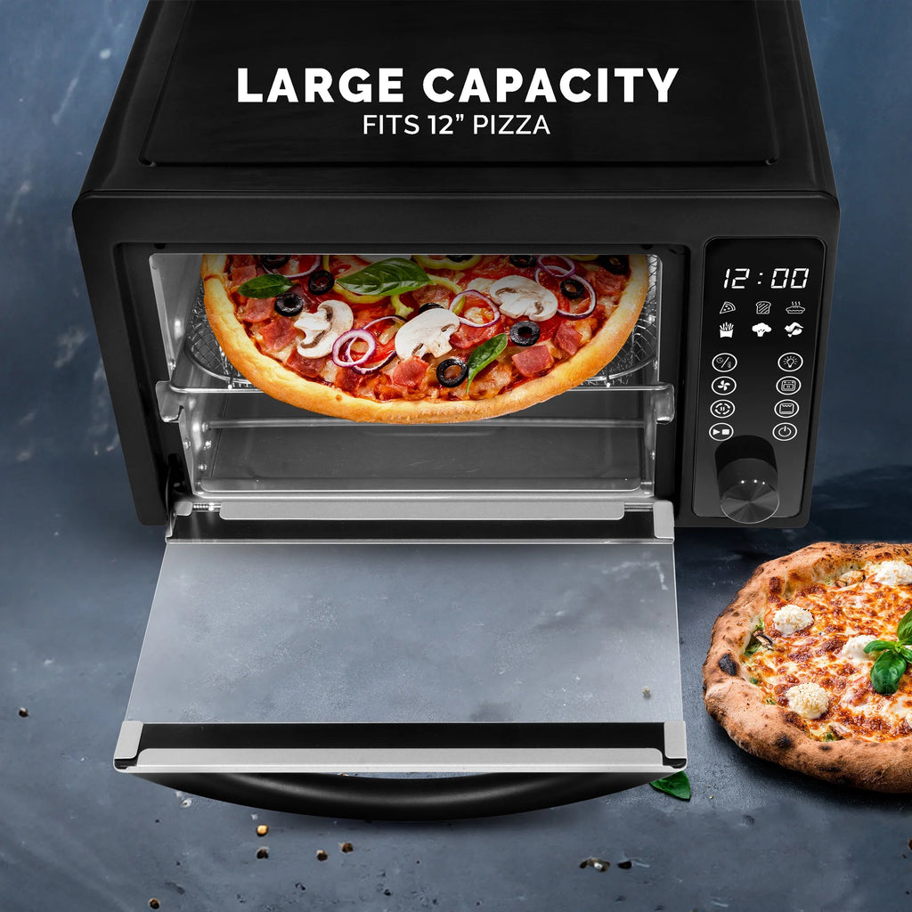 22-Quart Digital Touchscreen Air Fryer Toaster Oven, Black V2776