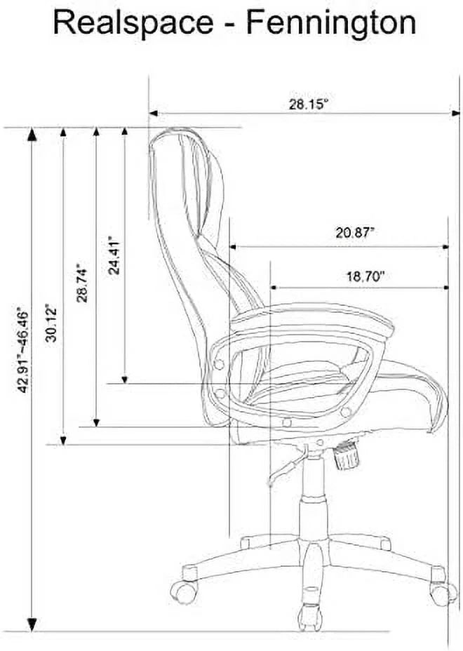 Brown/Black Bonded Leather High-Back Chair L412