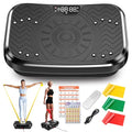 Vibration Plate Exercise Machine with Training Poster, 3 Resistance Bands, Adjustable Speeds M6799