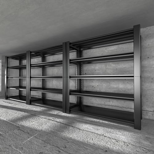5-Tier Heavy Duty Metal Storage Shelving, 3000 LBS Capacity, 76" H x 60" W x 24" D, Adjustable Steel Shelves M996948