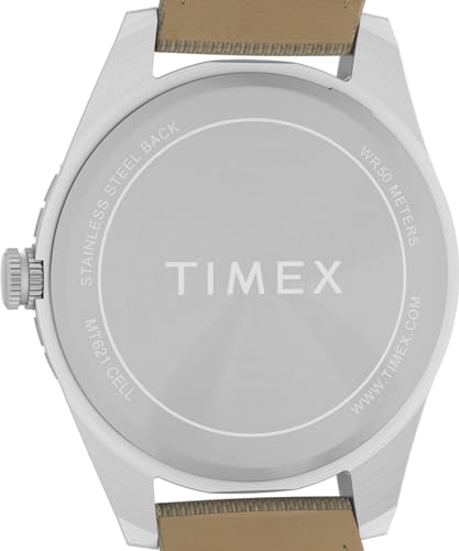 Tan Strap Black Dial IP Steel Case Solar 43mm Watch G537