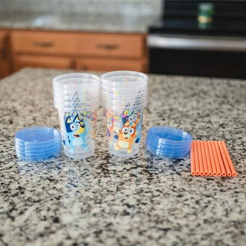 10 Oz 8 Count Toddler Straw Cups with Snap On Lids and Straws O2206