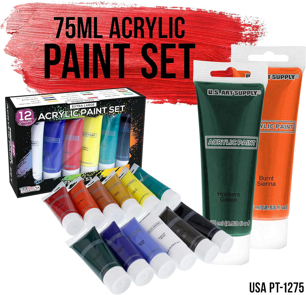 6 Easels, 12 Paint Tube Set, 12 Canvas Panels, 6 Brush Sets & 6 Aprons Painting Kit F3733