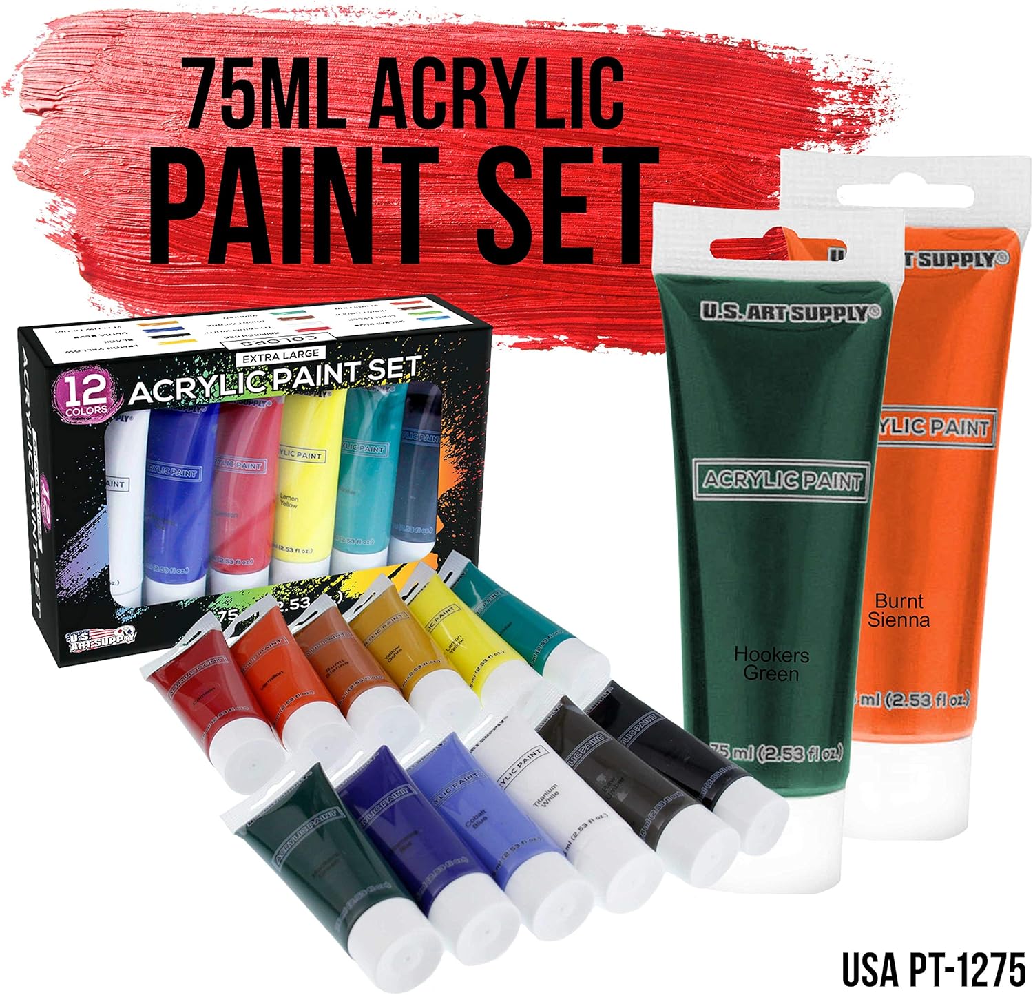 6 Easels, 12 Paint Tube Set, 12 Canvas Panels, 6 Brush Sets & 6 Aprons Painting Kit F3733