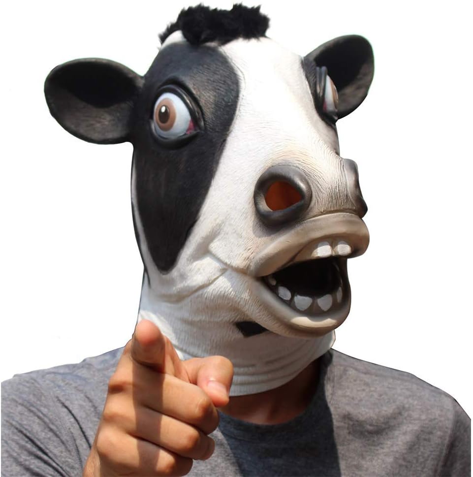 Cow Head Mask (black) P491064