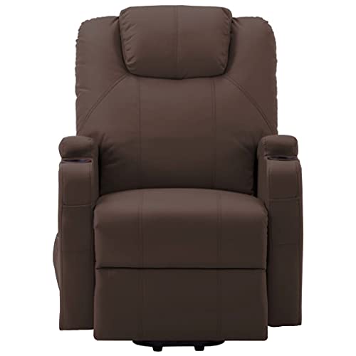 Black Faux Leather Electric Power Lift Massage Chair with 6-Point Vibration Massage H799