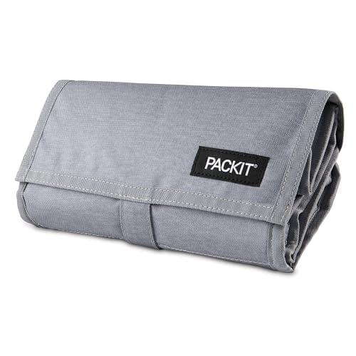 Gray Stripes Foldable Reusable Lunch Bag D300848