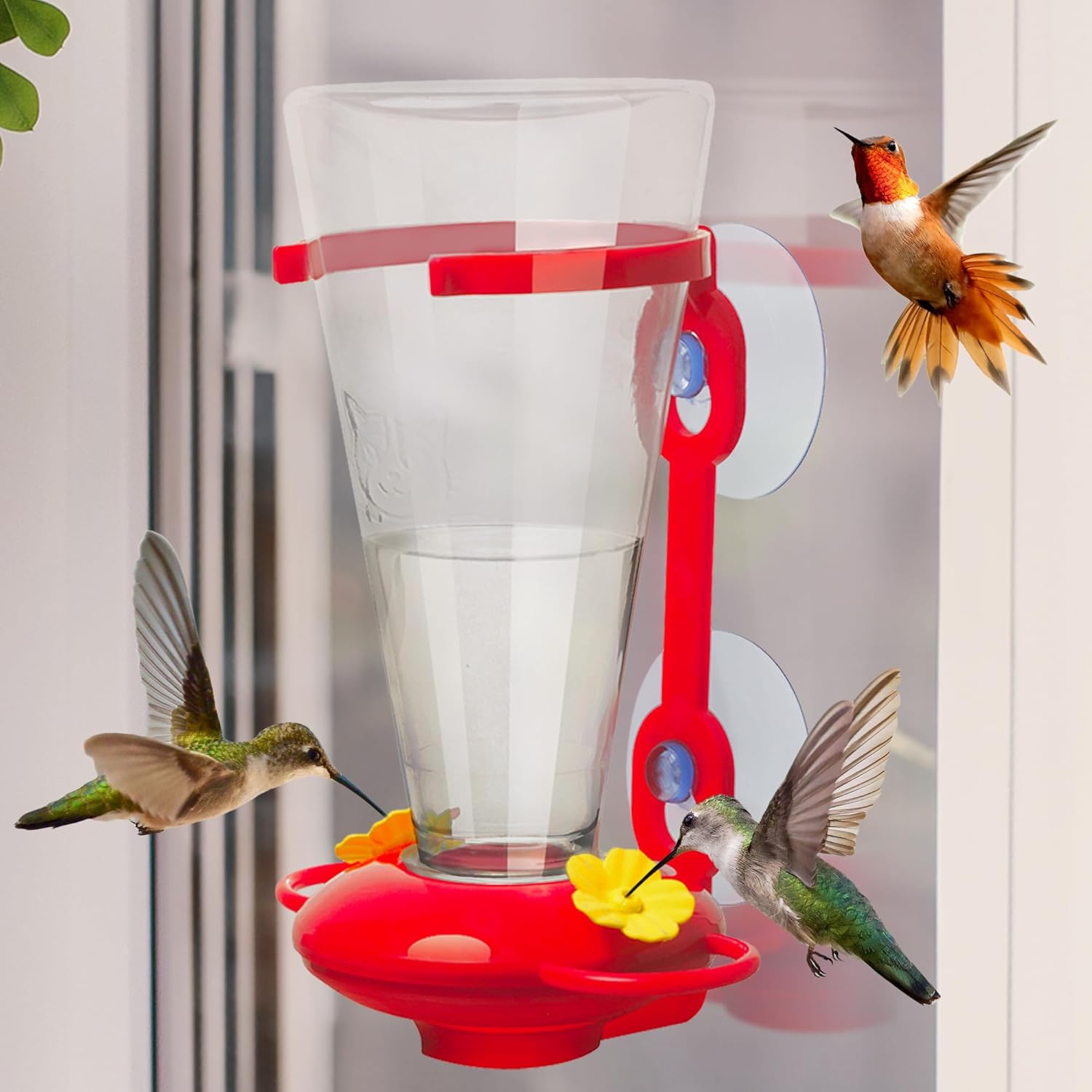 Large Capacity Plastic Window Hummingbird Feeder I97432