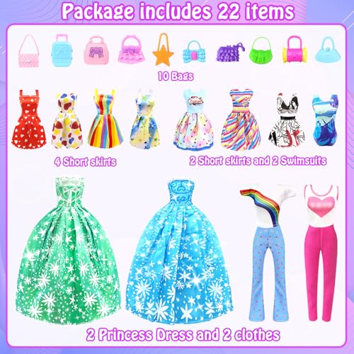 82PCS Doll Clothes and Accessories with Closet for 11.5 Inch Doll T135