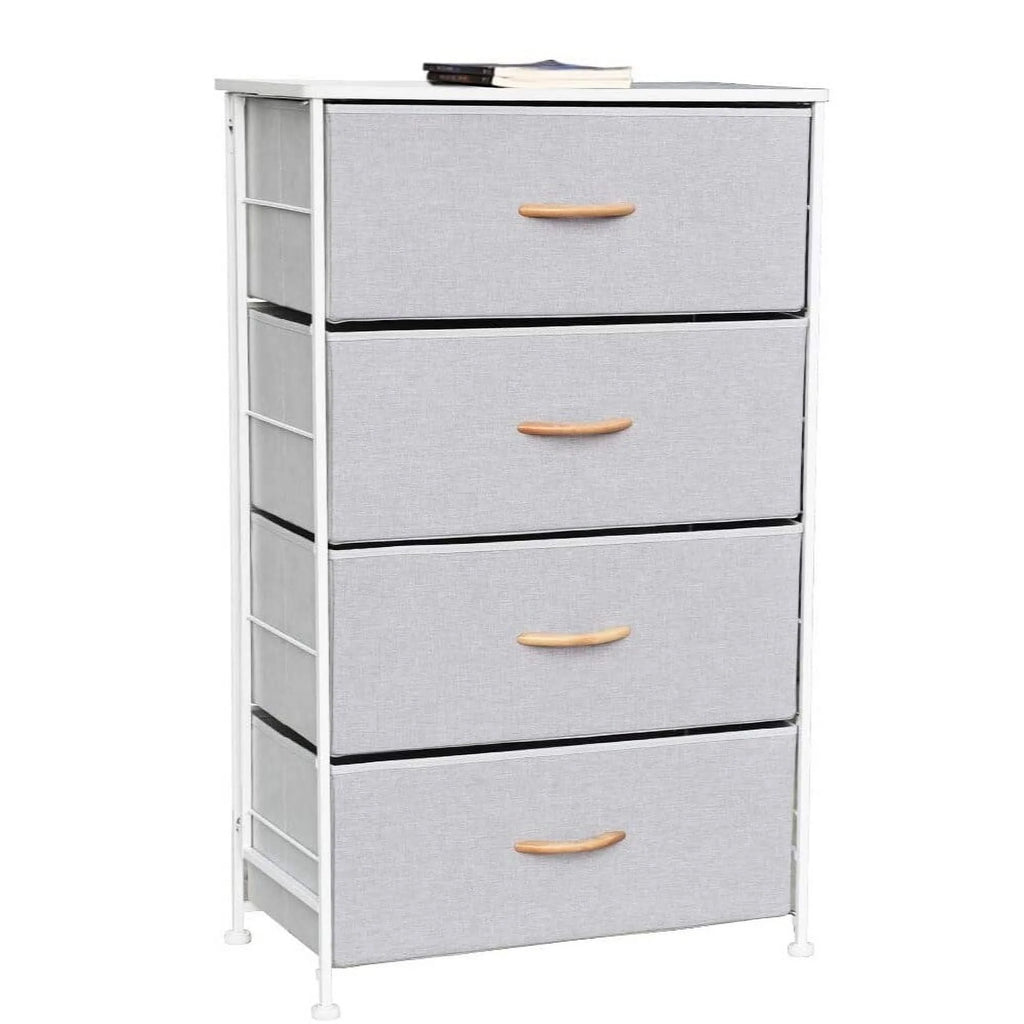 Gray 4 Drawer Fabric Storage Dresser B173249