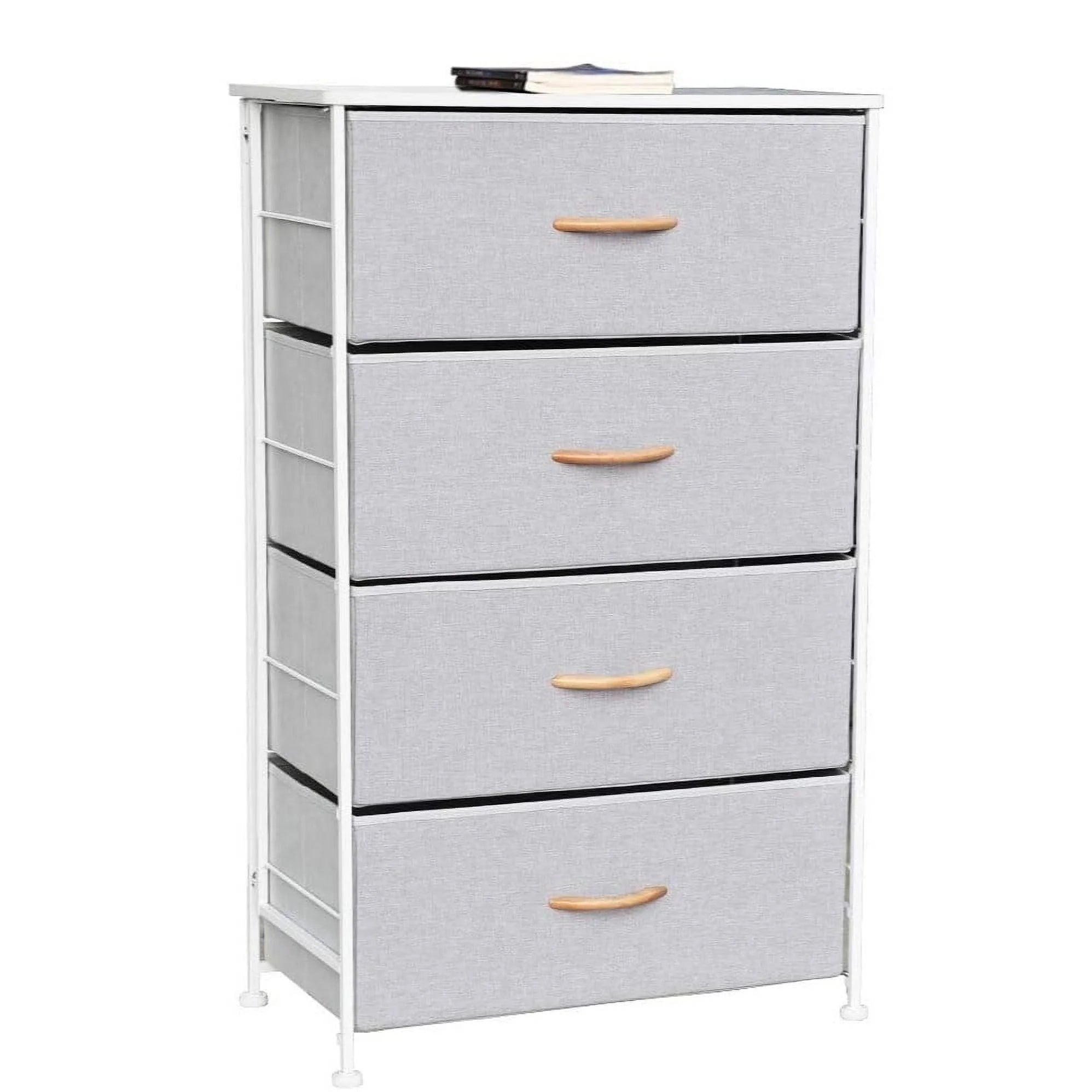 Gray 4 Drawer Fabric Storage Dresser B173249