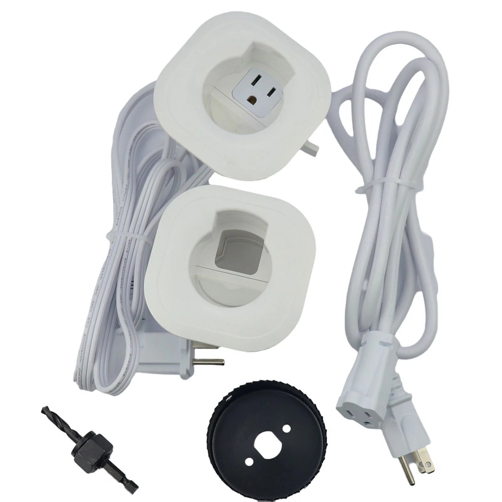 White Plastic In-Wall Cable Management Kit Q317