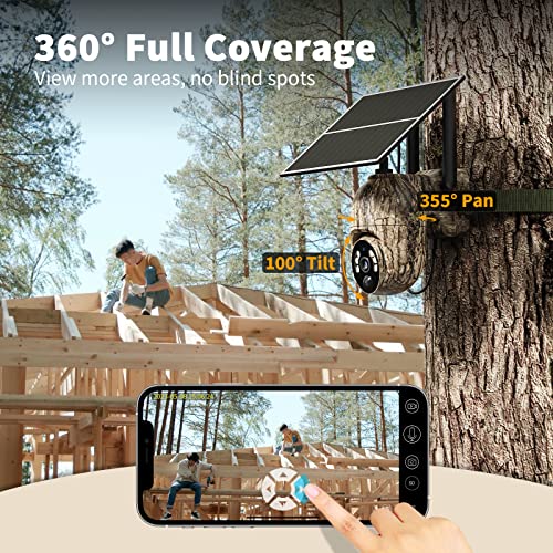 Cellular Trail Camera 4G LTE with Solar Panel, 2K Color Night Vision, IP65 G17268
