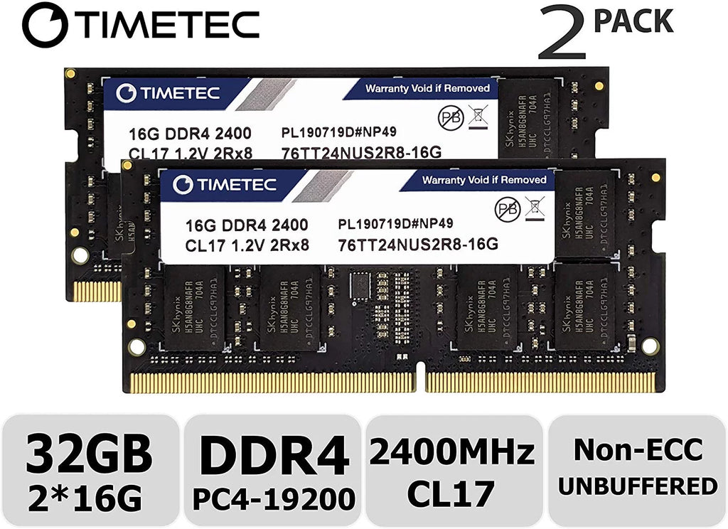 32GB KIT (2x16GB) DDR4 2400MHz SODIMM Laptop Memory E12357