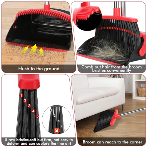 11.8" Broom and Dustpan Set with Extendable Handle D319