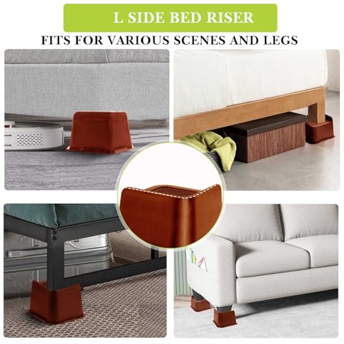 White 4 Pack 4 inch Heavy Duty Furniture Riser G44978