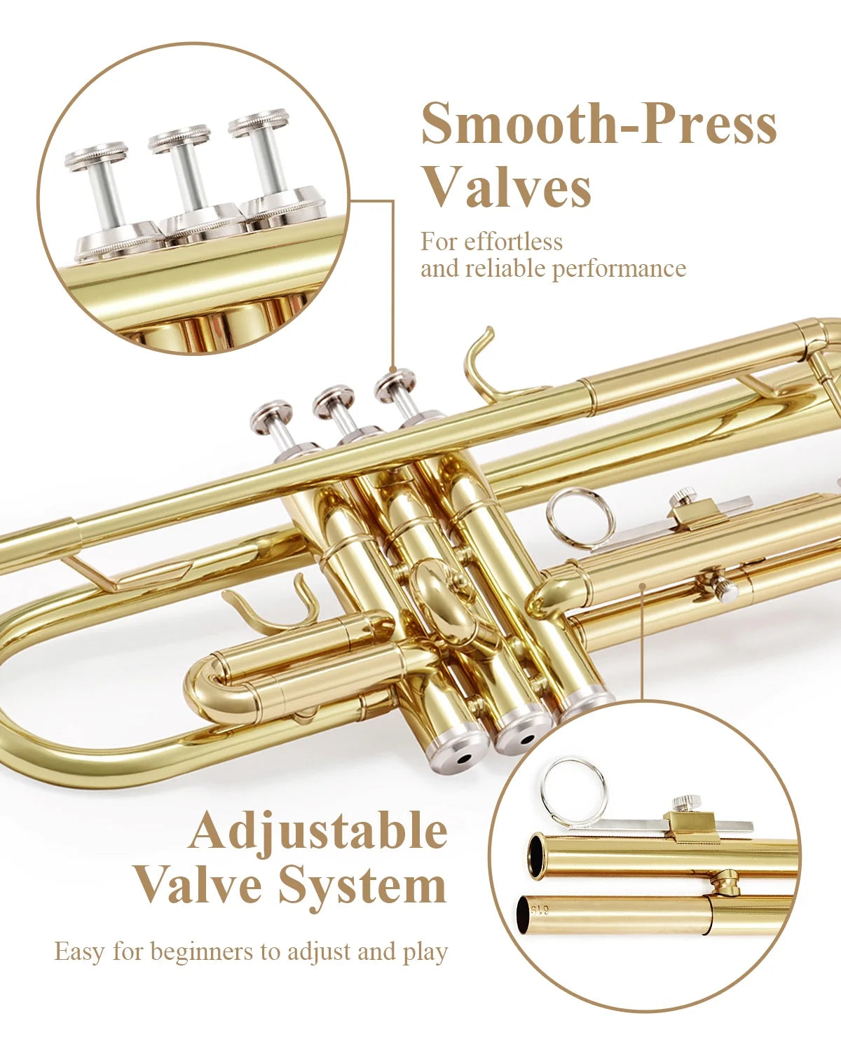 Bb Standard Brass Trumpet with Case B936