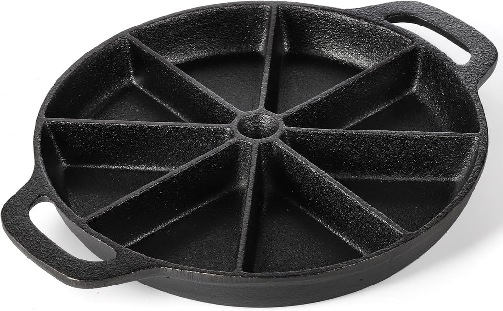 Black 8-edges Non Stick Cast Iron Skillet O884183