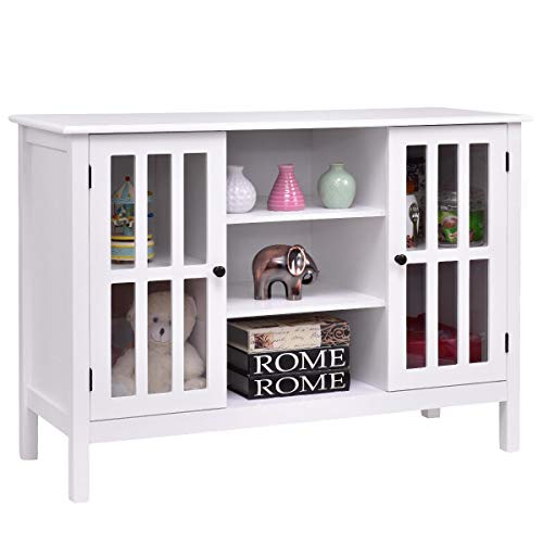 Brown Wood TV Stand Storage Cabinet R58119