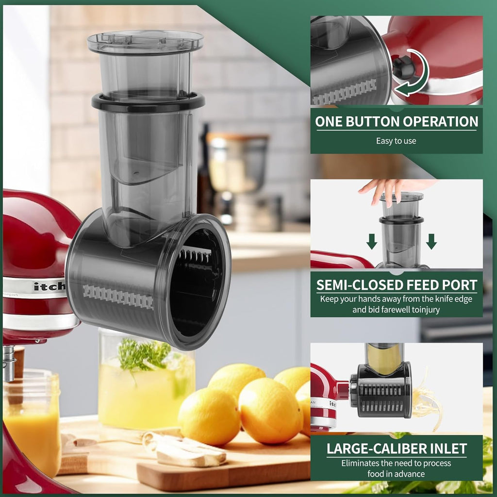Slicer Shredder Attachment for KitchenAid Stand Mixer with 5 Blades Y2725