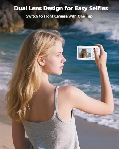 64MP Autofocus Compact Digital Camera with 32GB Card (White) U65935