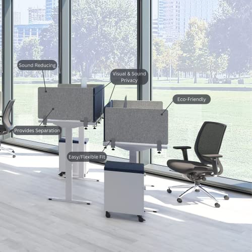 Light Grey 48" W x 18" H Desk Divider N230228