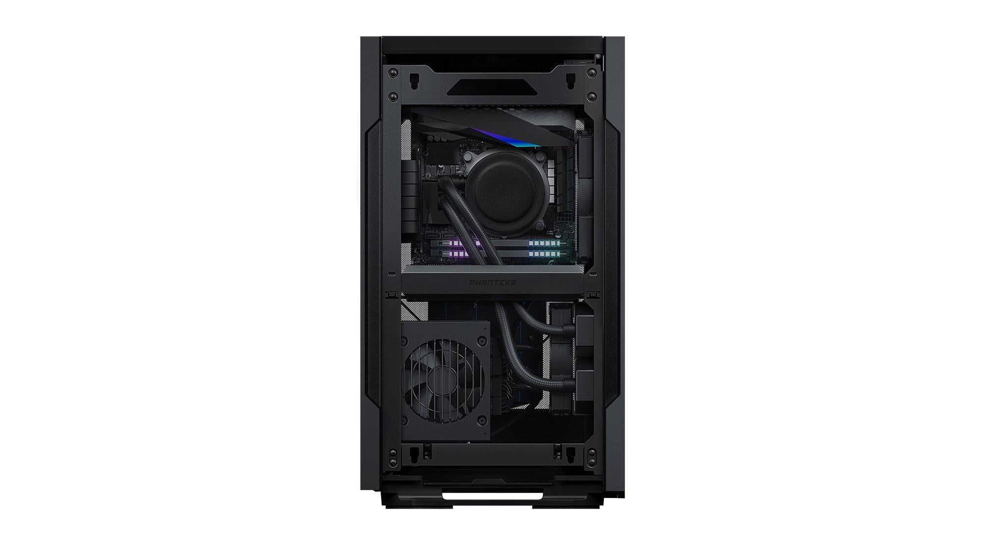 Black Mini-ITX Case with Fabric and Aluminum Panels L526