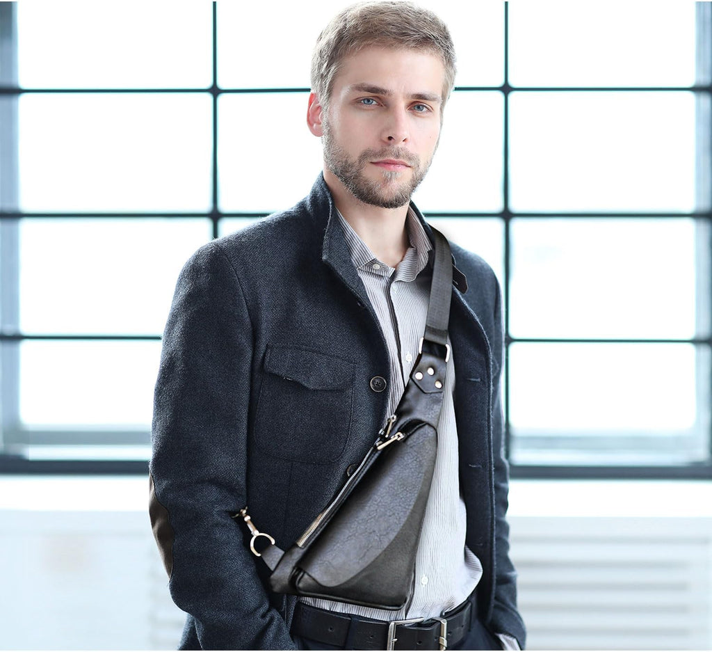 Leather Crossbody Sling Bag F682524