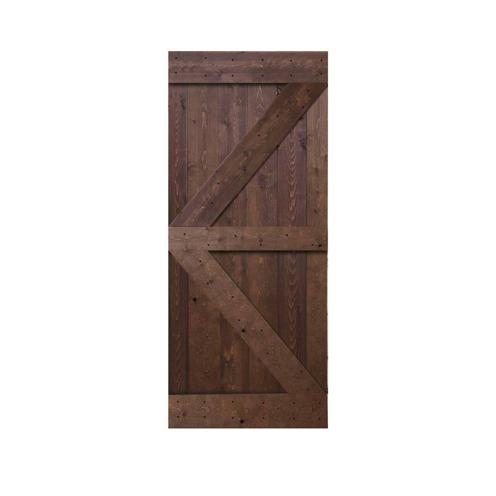 Knotty Pine Solid Wood Interior Barn Door Slab W9985