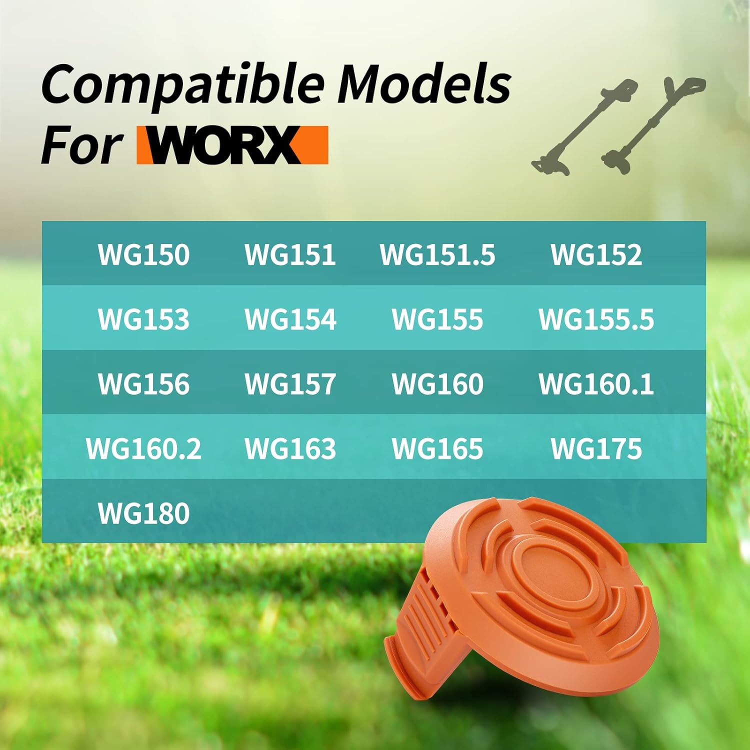 3 Pack Trimmer Replacement Spool Cap Covers T78267