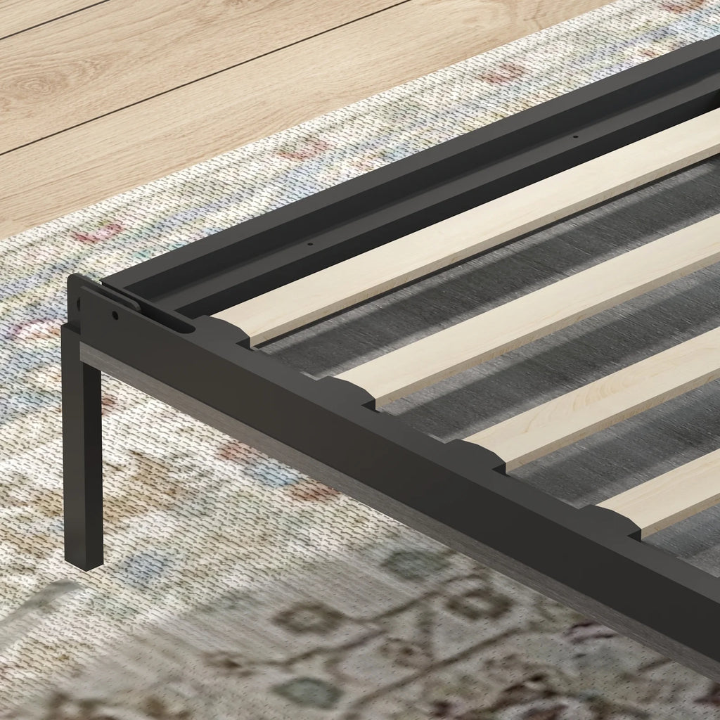 Dark Grey Foldable Murphy Bed with 2 Sides Cabinet B849