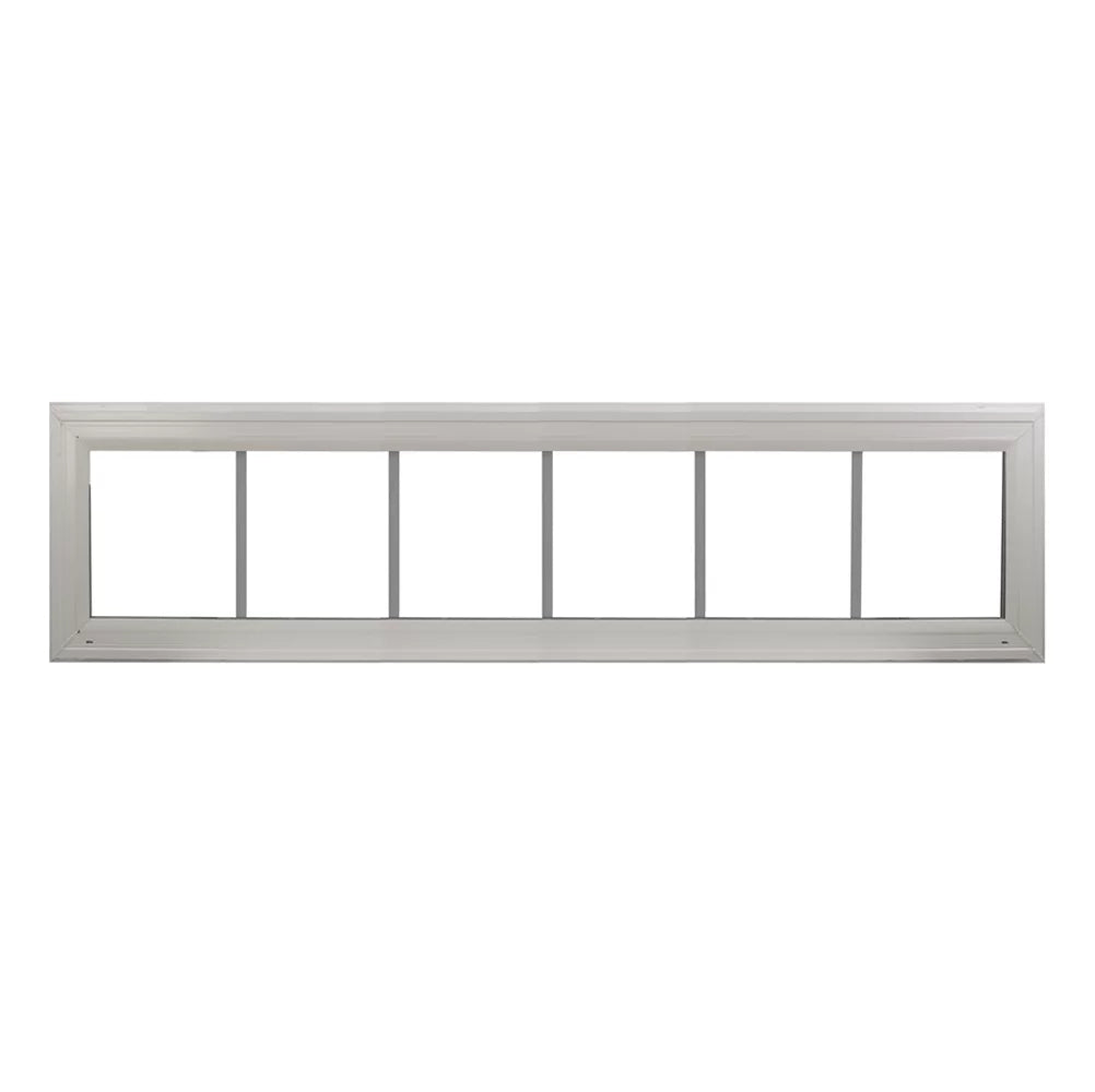 72" x 10" Vinyl Non-Opening Double Pane Window with Grids V703