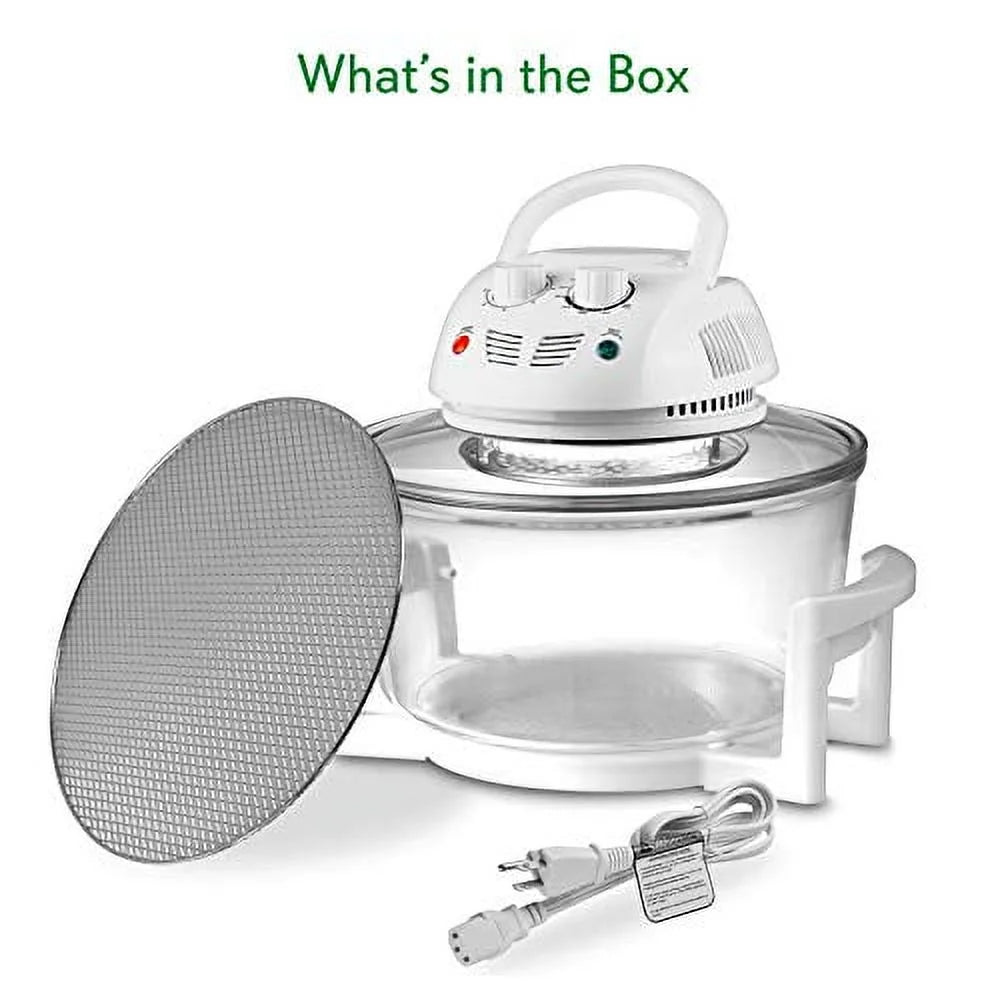 White 13 Quart 1200W Stainless Steel Air Fryer V697