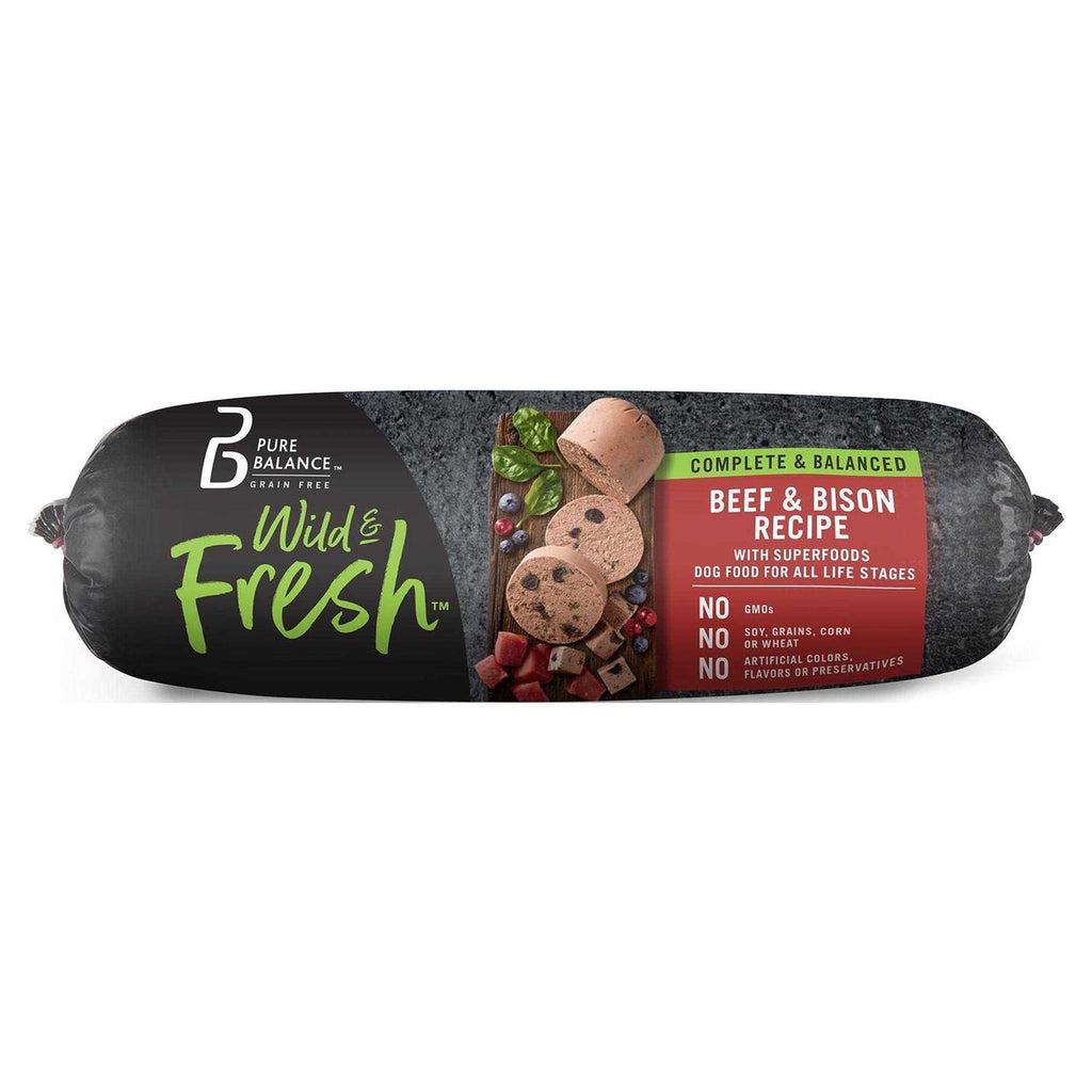 Beef & Bison Recipe Rolled Chub Dog Food L32092