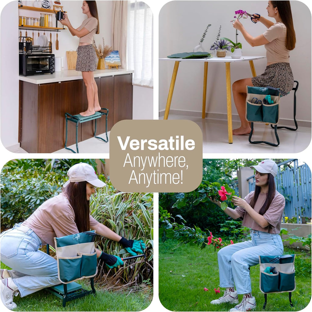 Portable Gardening Kneeling Pad with Gloves and Pouch R517516