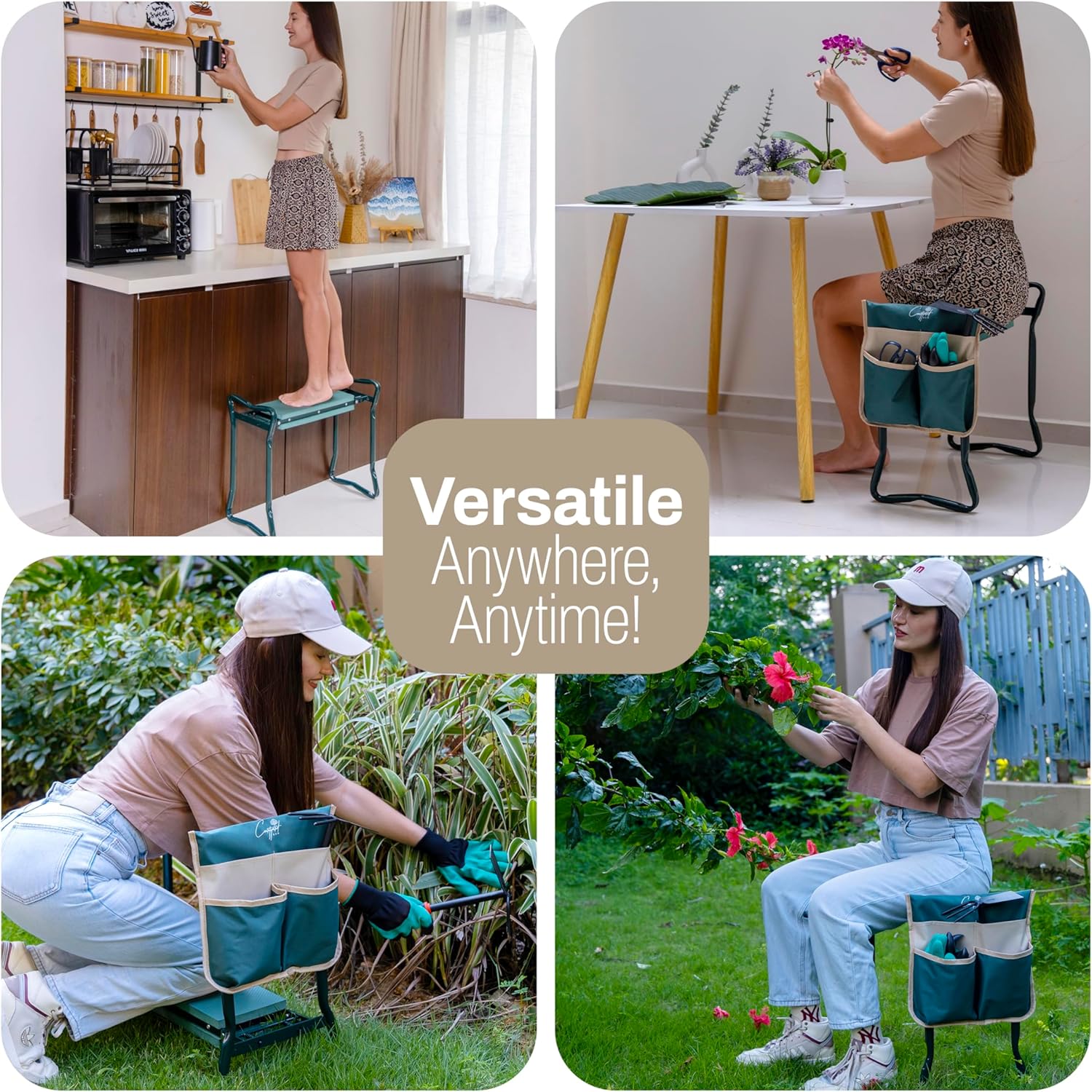 Portable Gardening Kneeling Pad with Gloves and Pouch R517516