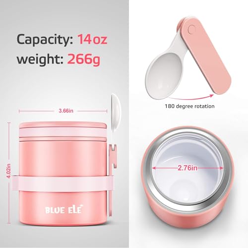 13.5oz Vacuum Insulated Thermos Hot Lunch Containers with Ceramic-Coated Stainless Steel Y948675