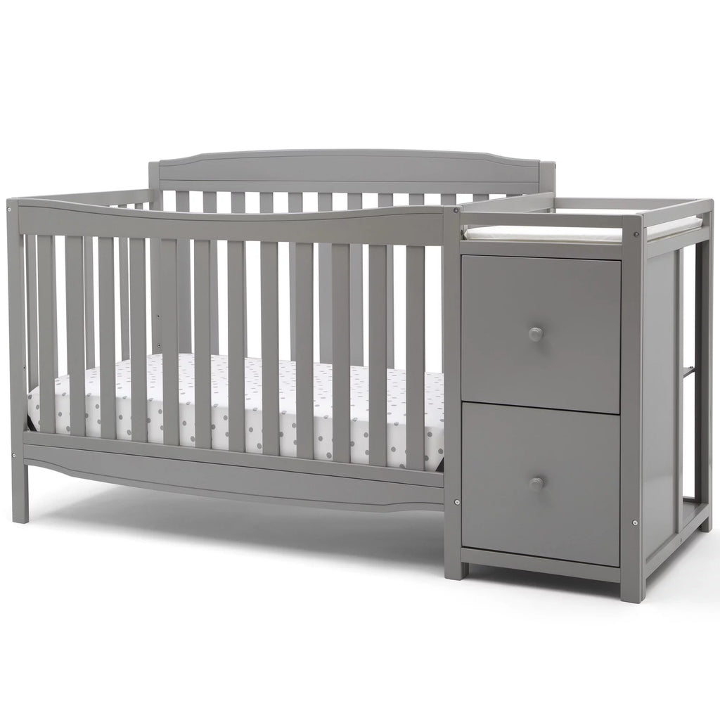 Gray Convertible Crib and Changer A3778