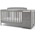 Gray Convertible Crib and Changer A3778