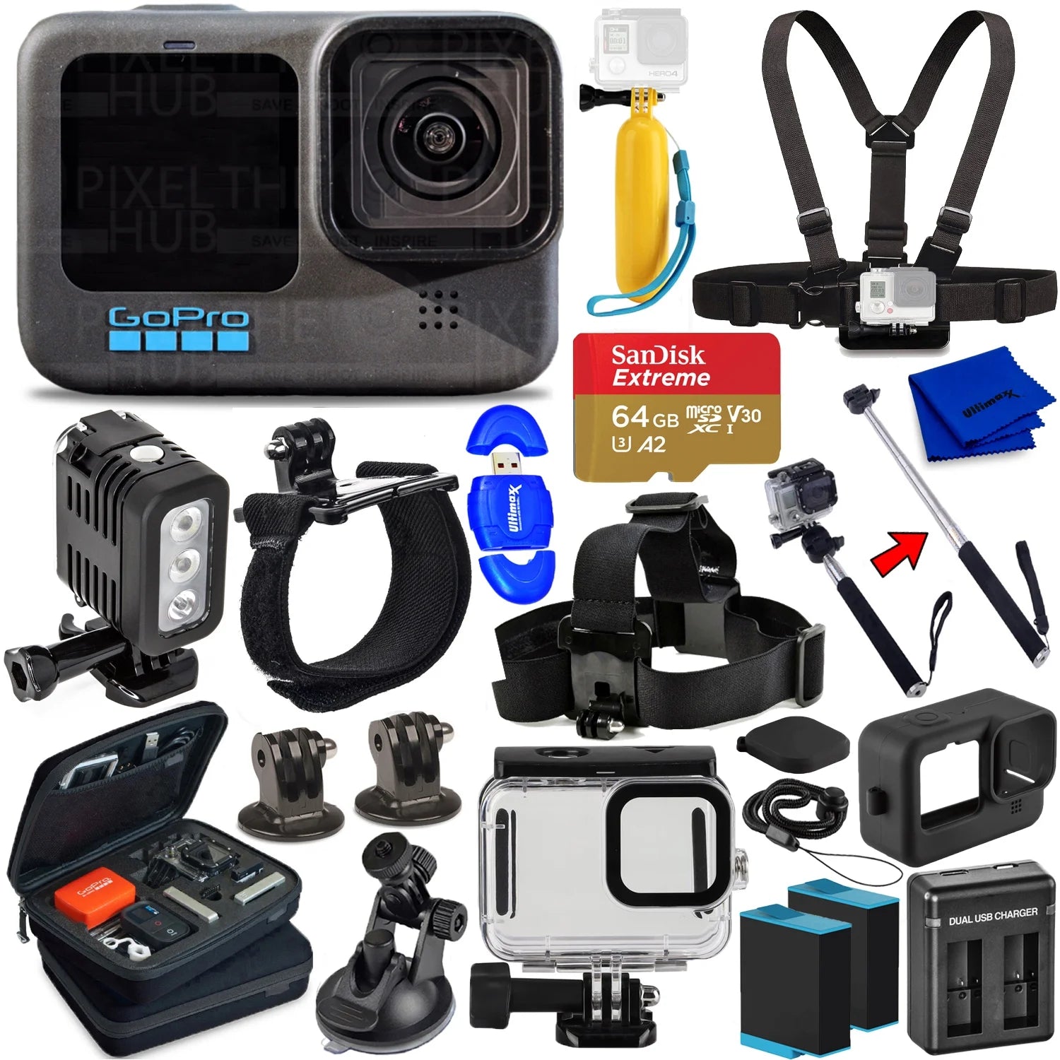 Black Camcorder Bundle with 64GB and Underwater Case K24399